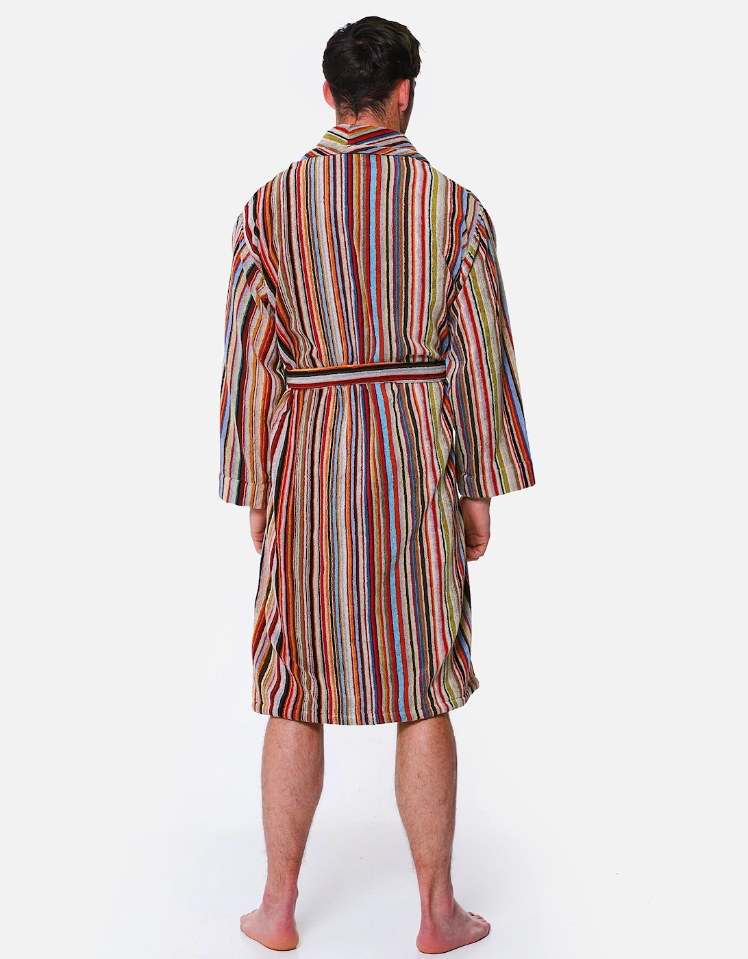 Cotton Towelling Signature Stripe Robe