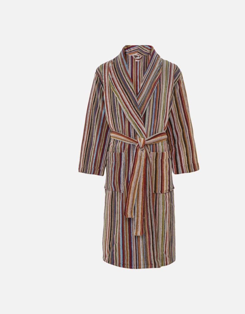 Cotton Towelling Signature Stripe Robe