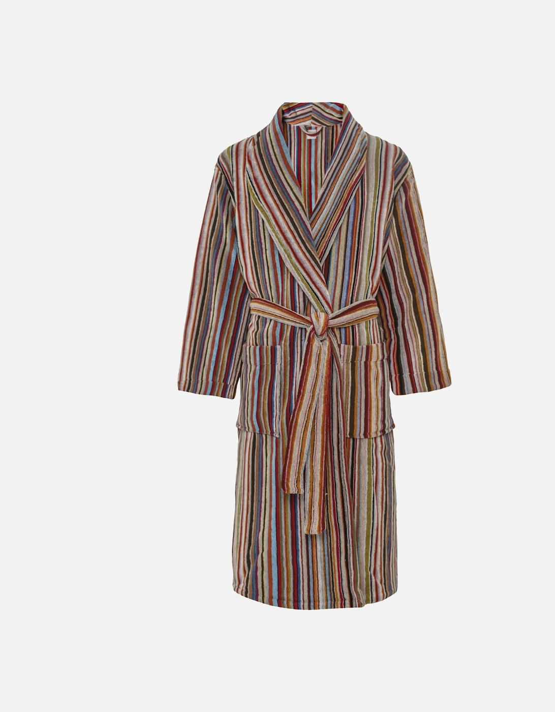 Cotton Towelling Signature Stripe Robe, 4 of 3