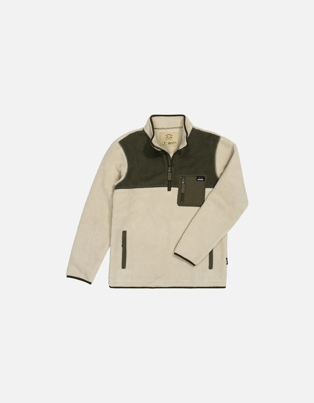Adult Polar Half Zip Mid Pile Sherpa Fleece, 2 of 1