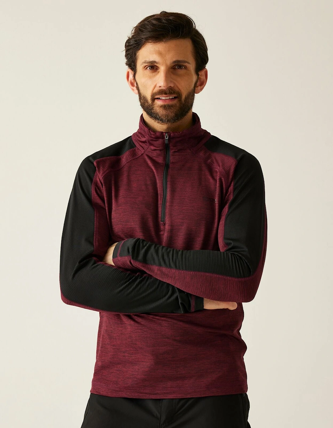 Mens Hepley Quick Drying Half Zip Fleece, 2 of 1