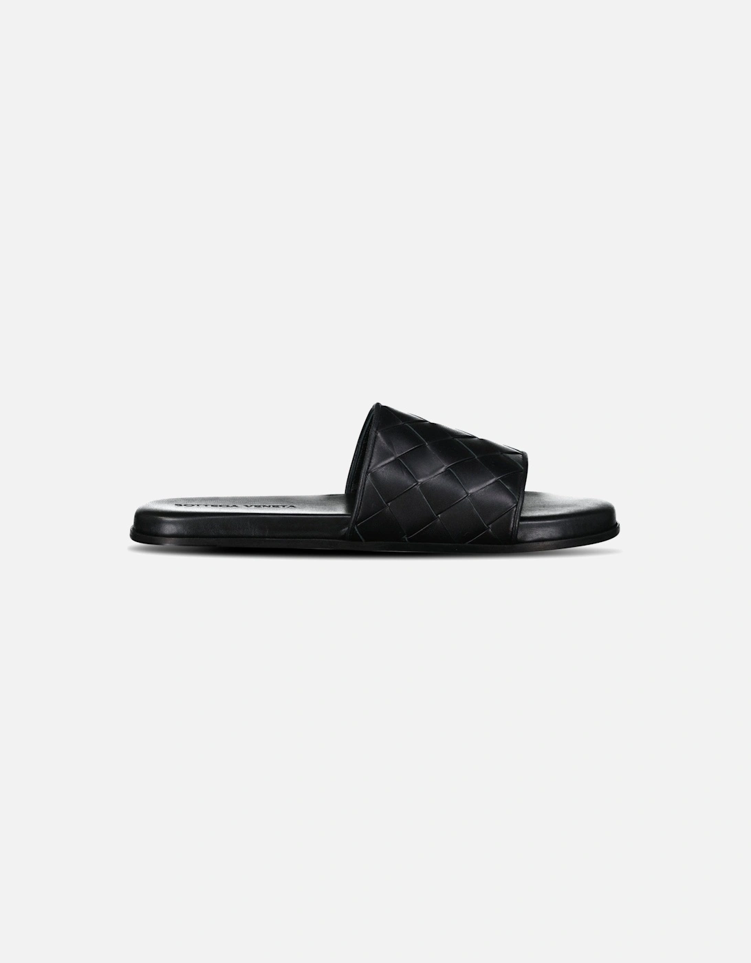 Leather Slides in Black, 4 of 3