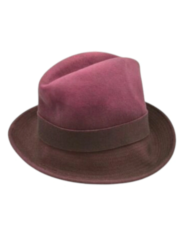 Womens Hats CUINN CAPPELLO Stingy Brim Fedora Maroon Holiday Hat Lady