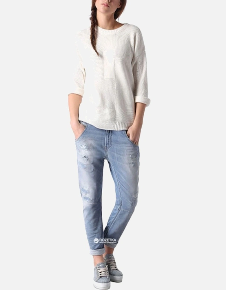 FAYZA-NE 0673M Womens Denim Jogg Jeans Tapered Leg Stretch Pants Fade New