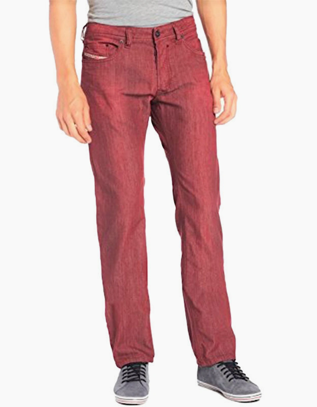 Diesel Men's Red Safado 0819D Denim Jeans Regular Slim Trouser Casual Straight Pants - : 30/32 W30 L32