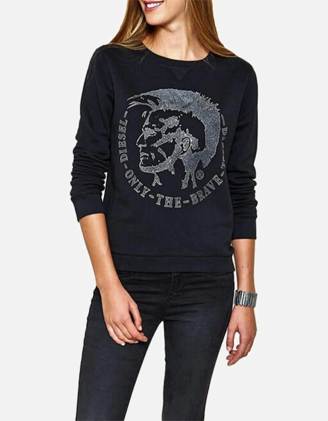 F RADI T Felpa Womens Sweatshirts Crew Neck Black Pullover Winter Sweater, 10 of 9