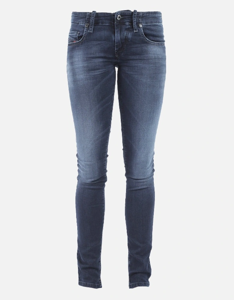 GRUPEE NE 0848K Womens Denim Jeans Slim Fit Skinny Casual Blue Jogg Pants