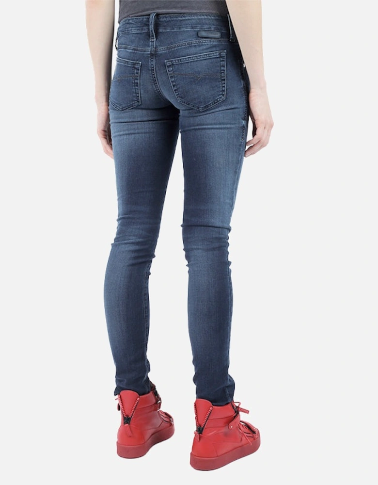 GRUPEE NE 0848K Womens Denim Jeans Slim Fit Skinny Casual Blue Jogg Pants