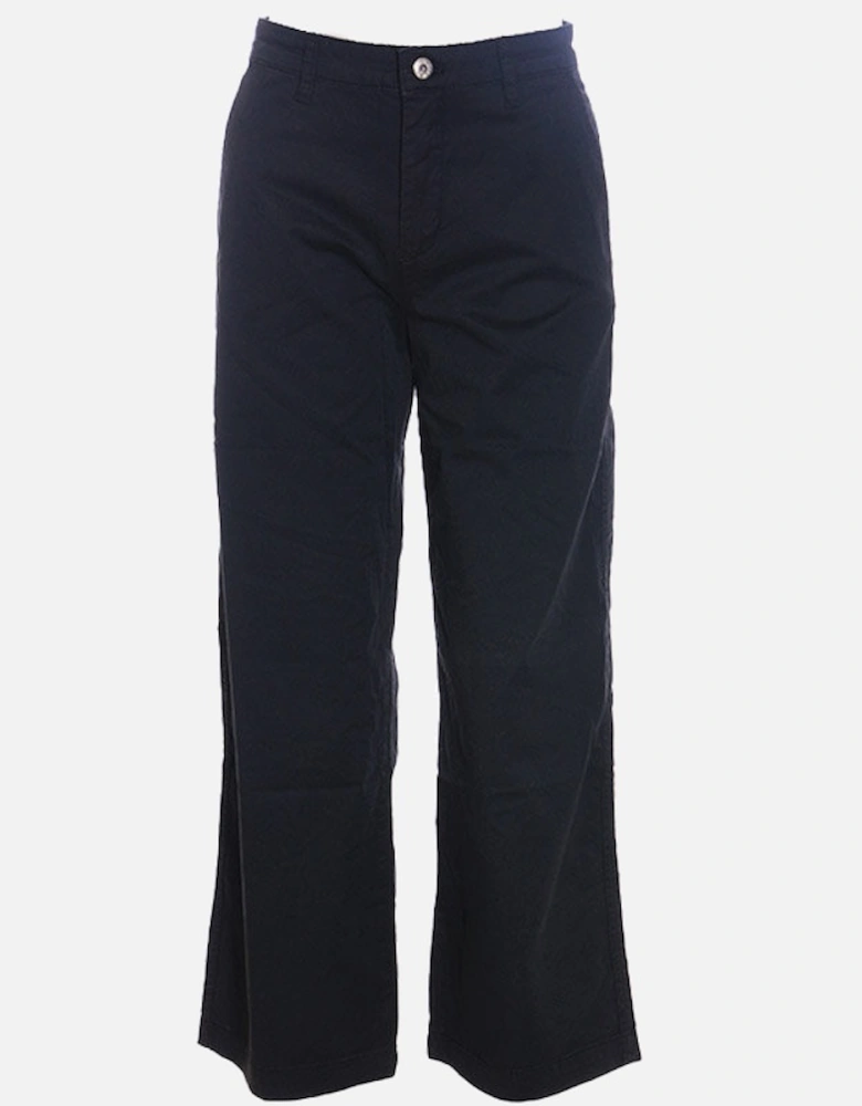 R ELOISE Womens Pant Trouser Loose Fit Causal Pants Navy Chinos Office