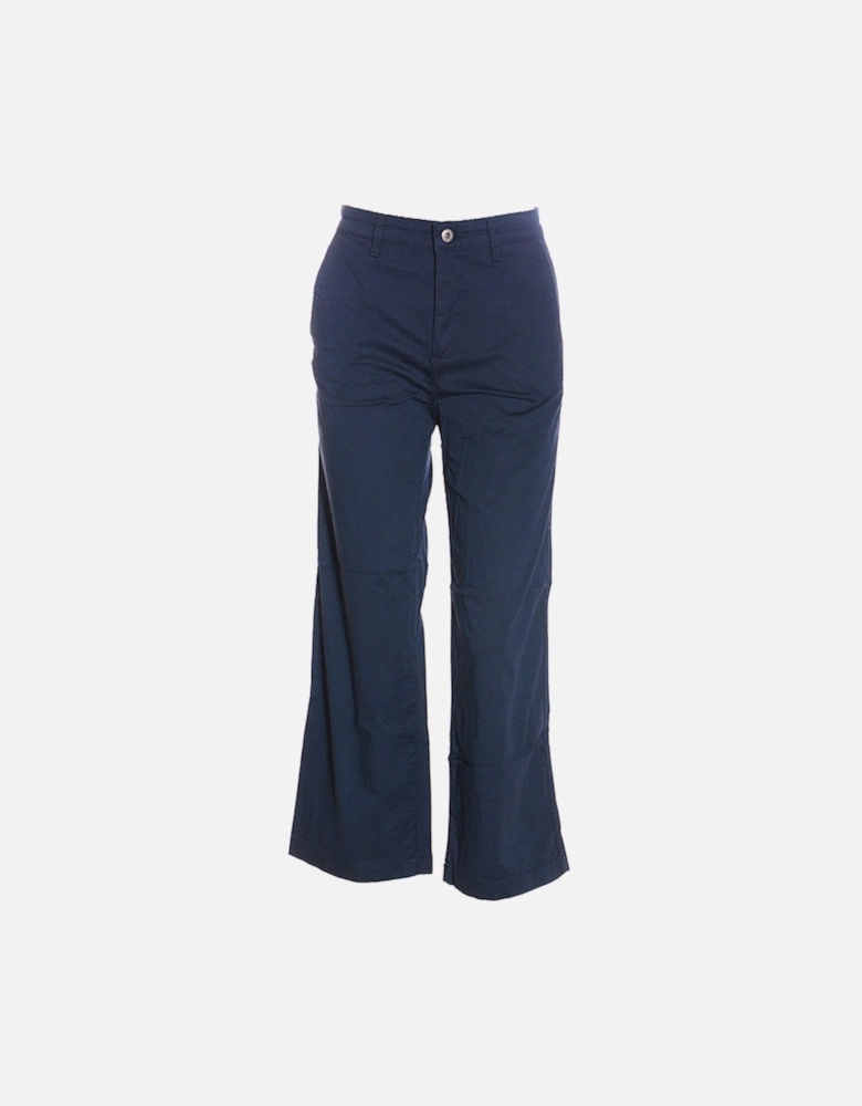 R ELOISE Womens Pant Trouser Loose Fit Causal Pants Navy Chinos Office