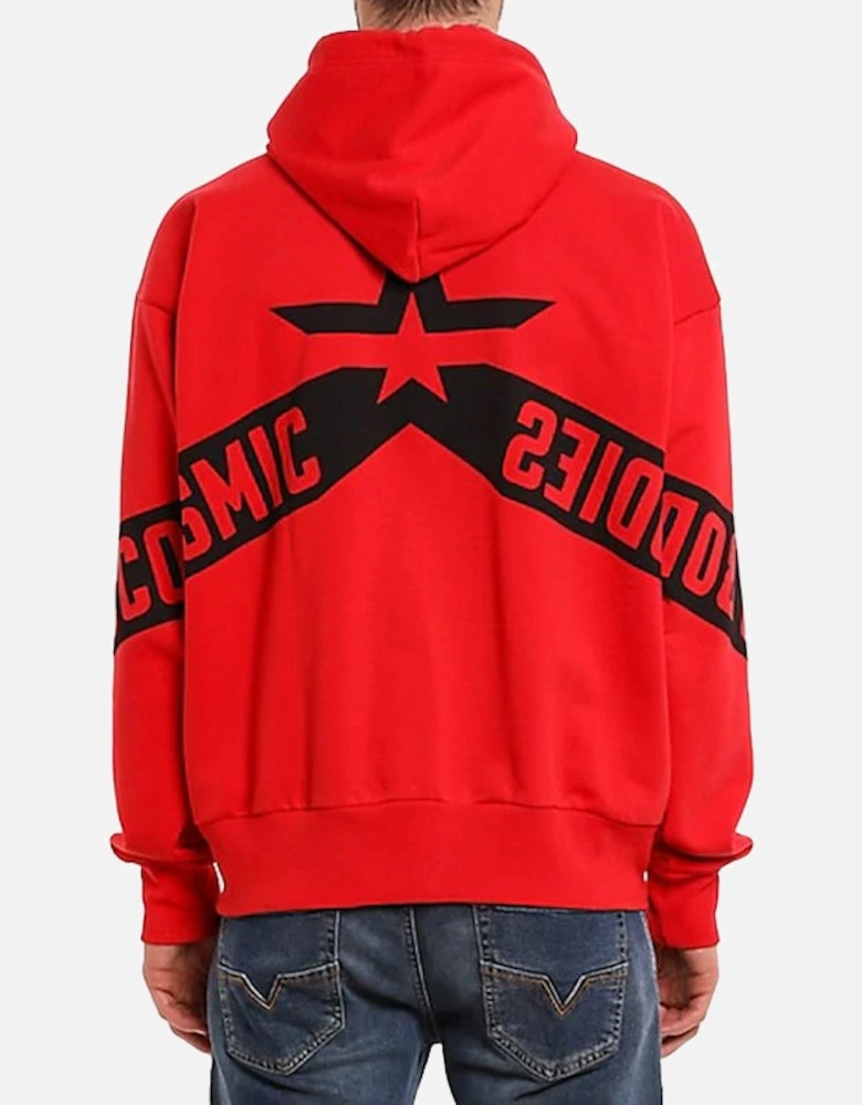 S ALBY ZIP FELPA Men Hoodies Full Zip Red Top Casual Hooded Sweatshirt XS