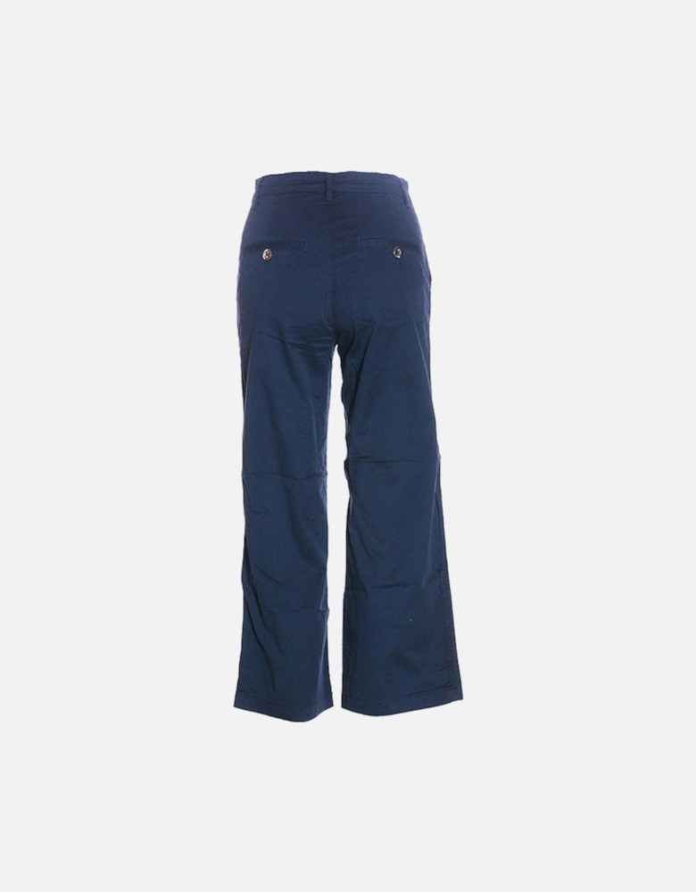 R ELOISE Womens Pant Trouser Loose Fit Causal Pants Navy Chinos Office