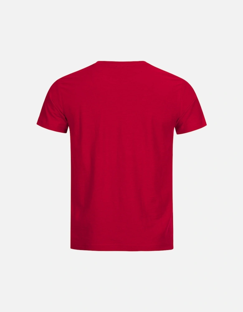 T JOE QB Mens T Shirt Slim Fit Crew Neck Printed Casual Summer Cotton Tee