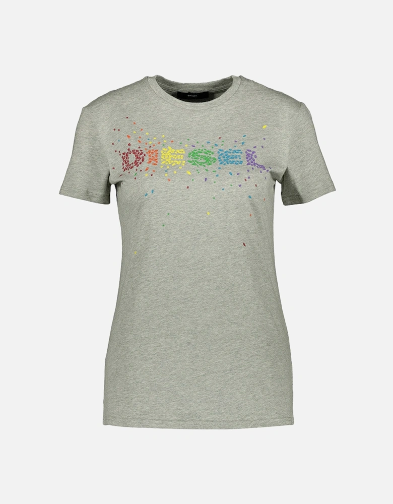 T SILY Womens T Shirts Crew Neck Short Sleeves Slim Fit Casual Grey Tops