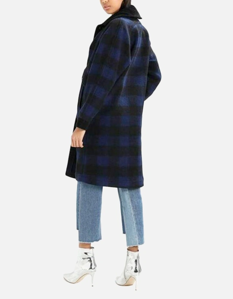 W-Dana Womens Waistcoat Single Breasted Trench XXS S L Blue Buffalo Check