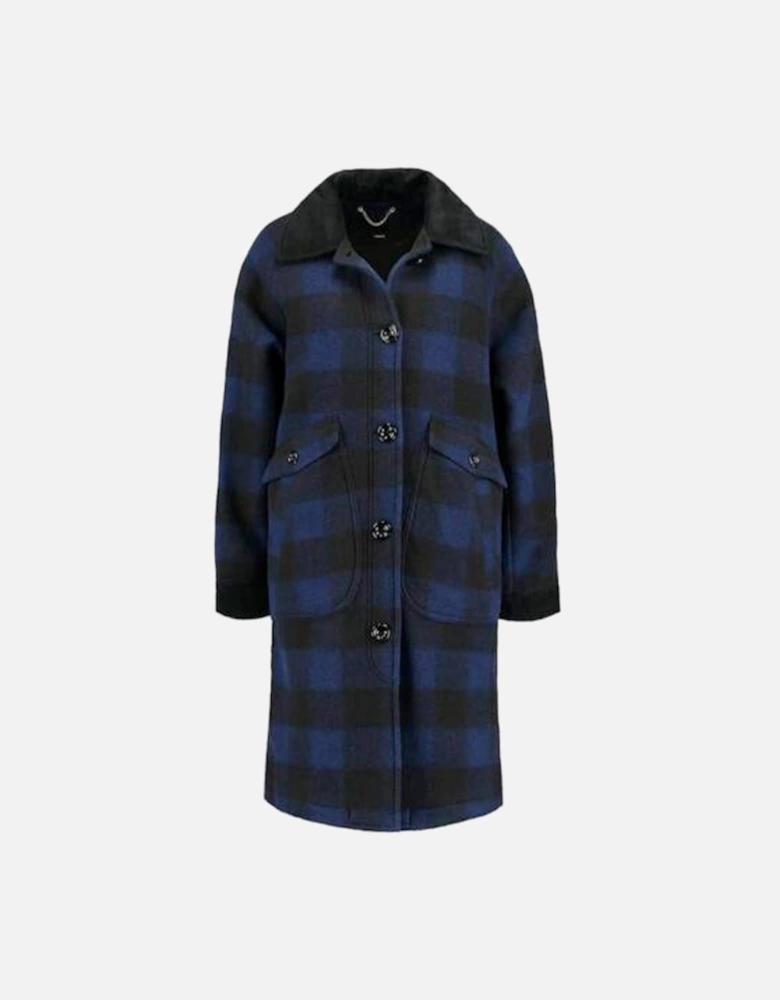 W-Dana Womens Waistcoat Single Breasted Trench XXS S L Blue Buffalo Check