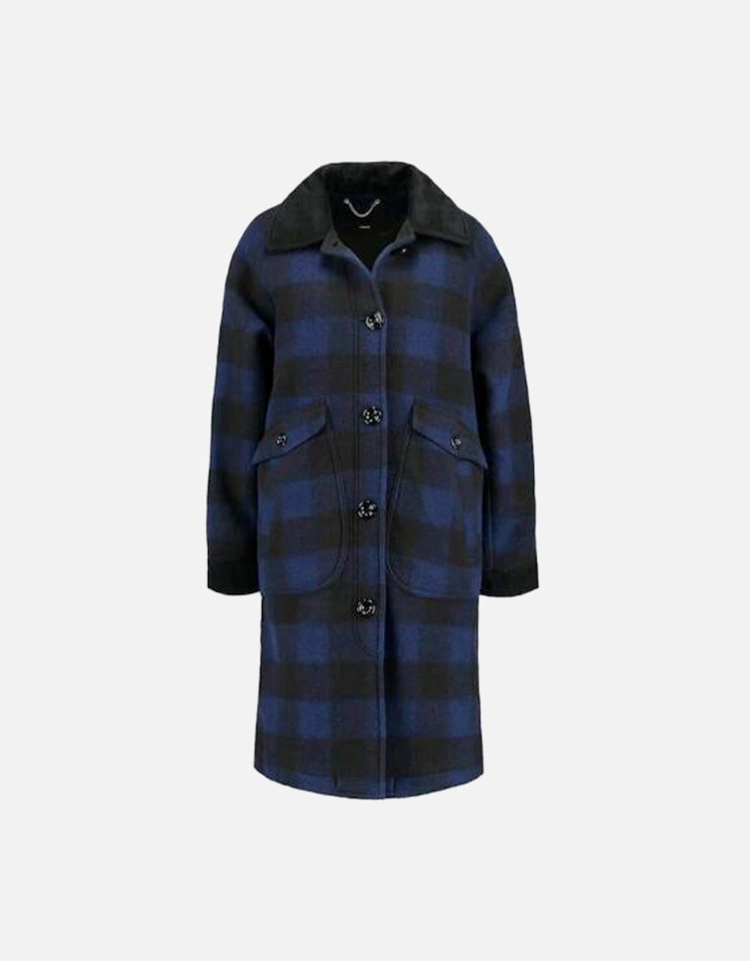 W-Dana Womens Waistcoat Single Breasted Trench XXS S L Blue Buffalo Check