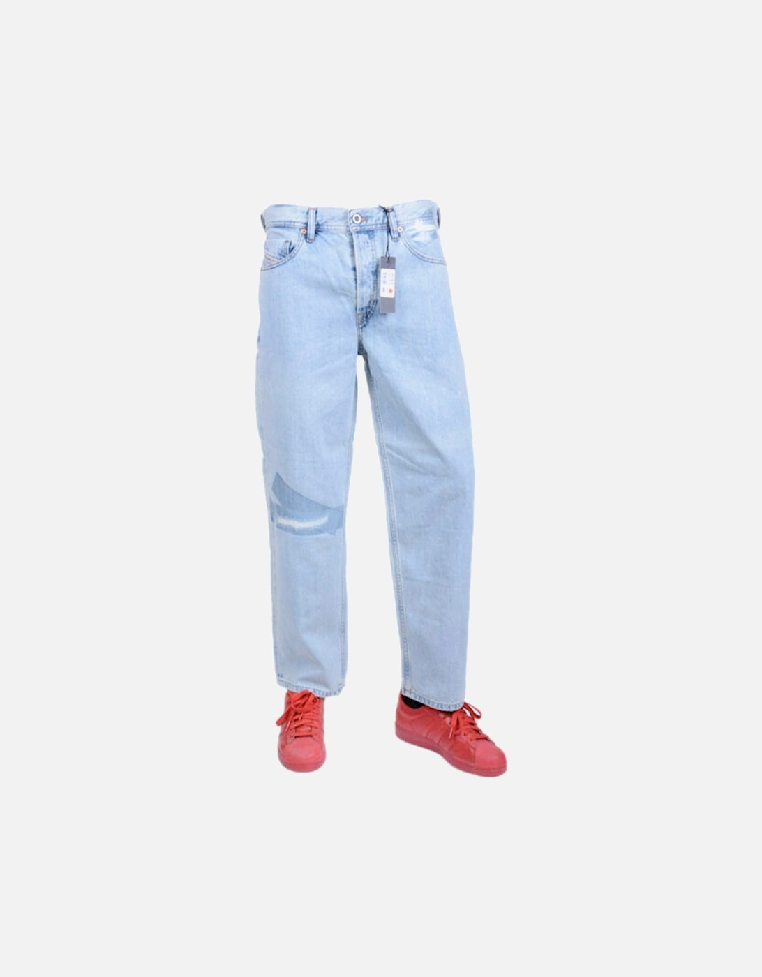 DAGH 084SX Mens Denim Jeans Regular Fit Straight Cotton Light Denim Blue, 5 of 4