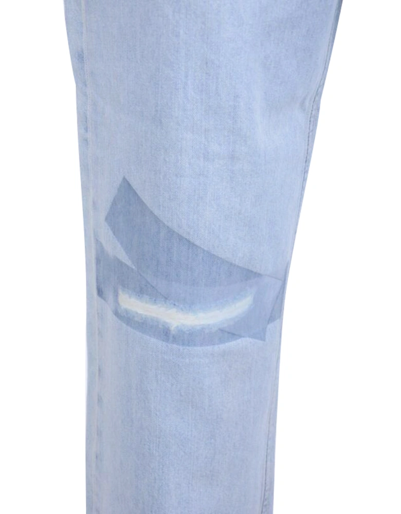 DAGH 084SX Mens Denim Jeans Regular Fit Straight Cotton Light Denim Blue