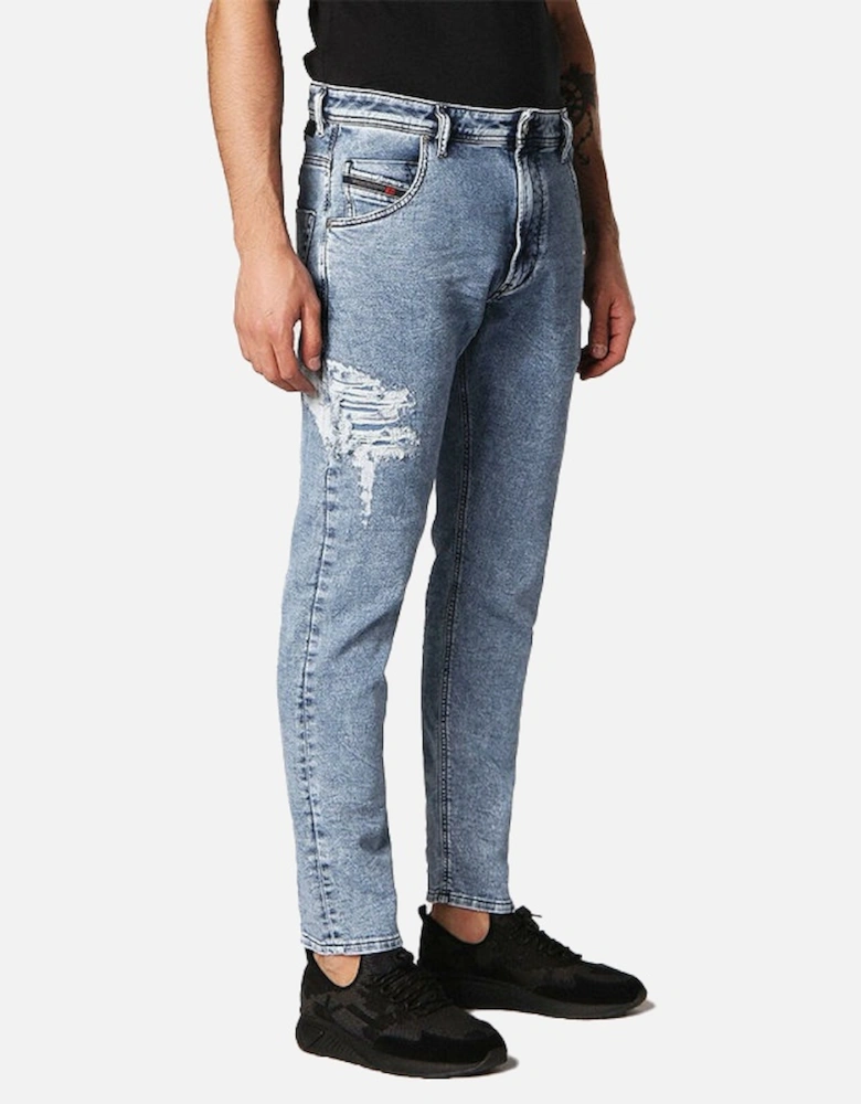 KROOLEY T 084PV W30 W31 Mens Denim Sweat Jogg Jeans Regular Fit Carrot