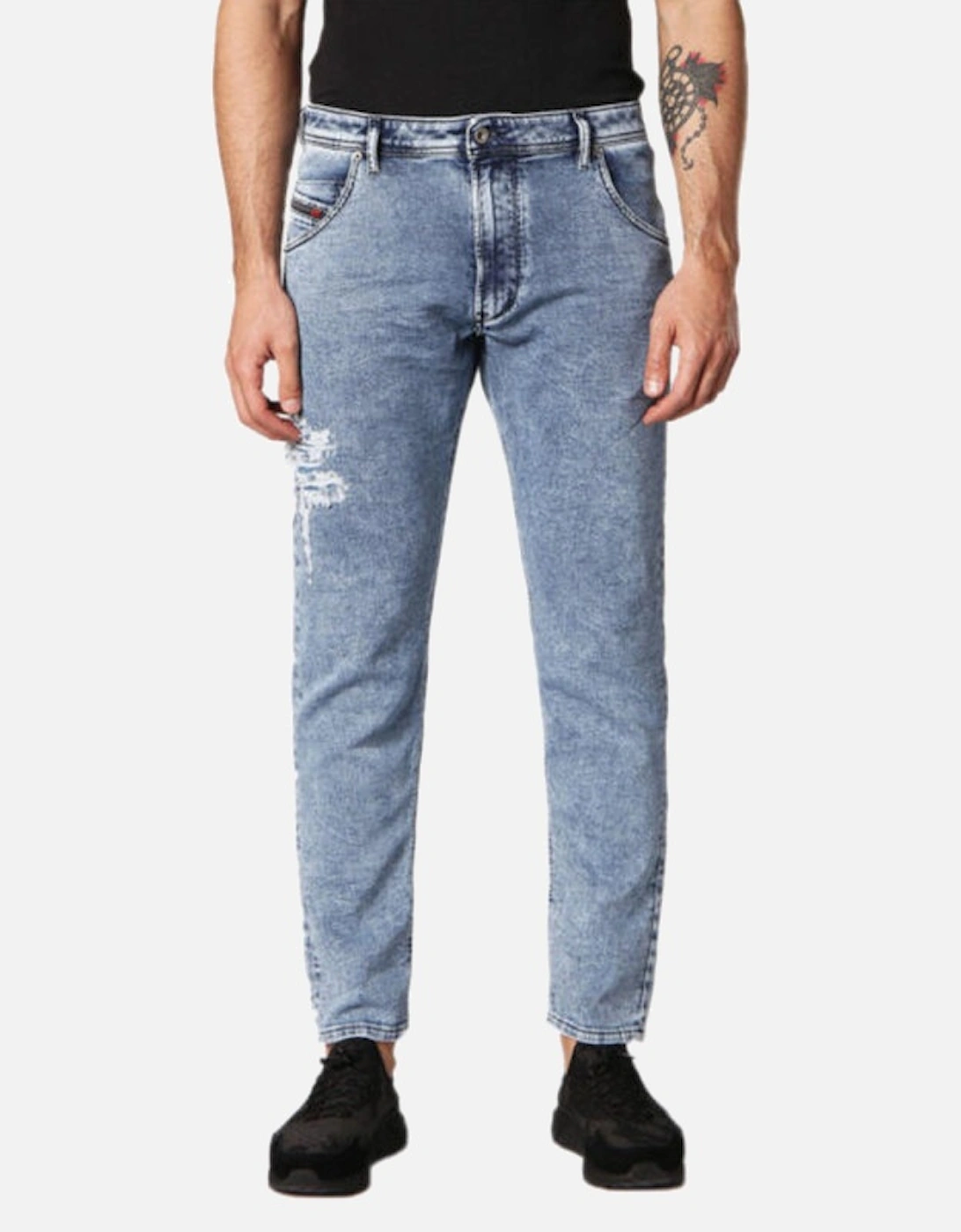 KROOLEY T 084PV Mens Jeans Sweat Jogg Pants Regular Fit Denim Trousers, 10 of 9