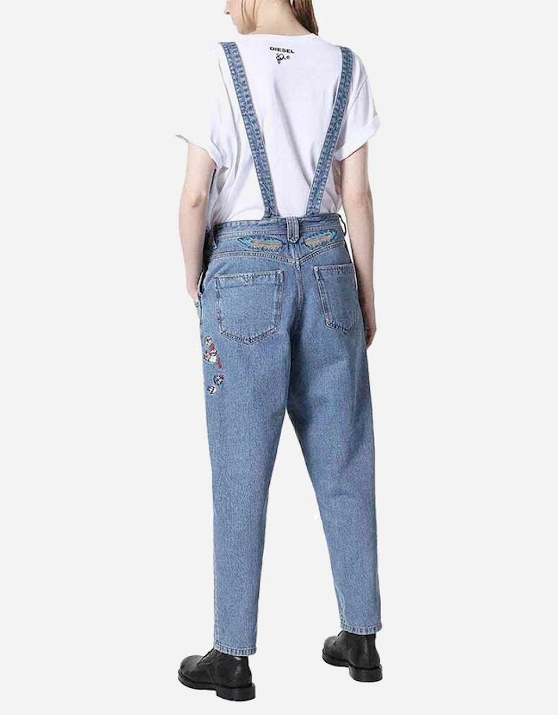 DE PARKER Womens Full Length Denim Dungarees Ladies Slim Jeans Jumpsuit