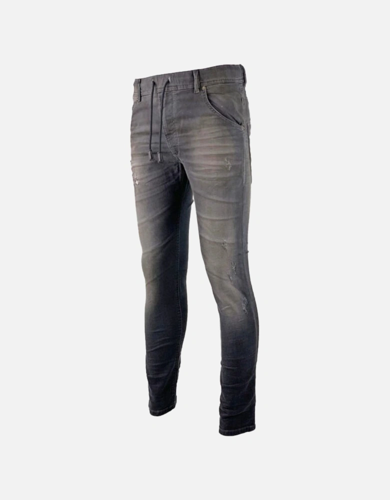 KROOLEY NE 0835B W26 - W30 Mens Denim Sweat Jogg Jeans Slim Carrot
