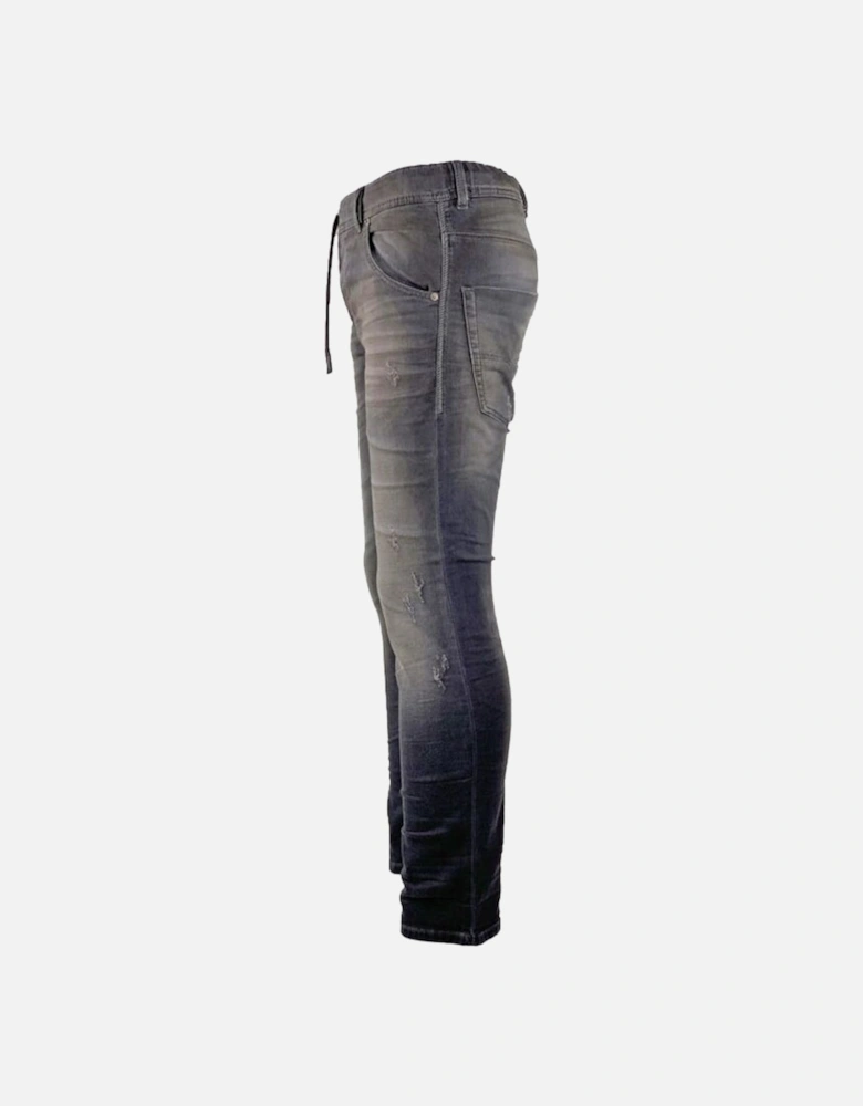 KROOLEY NE 0835B W26 - W30 Mens Denim Sweat Jogg Jeans Slim Carrot