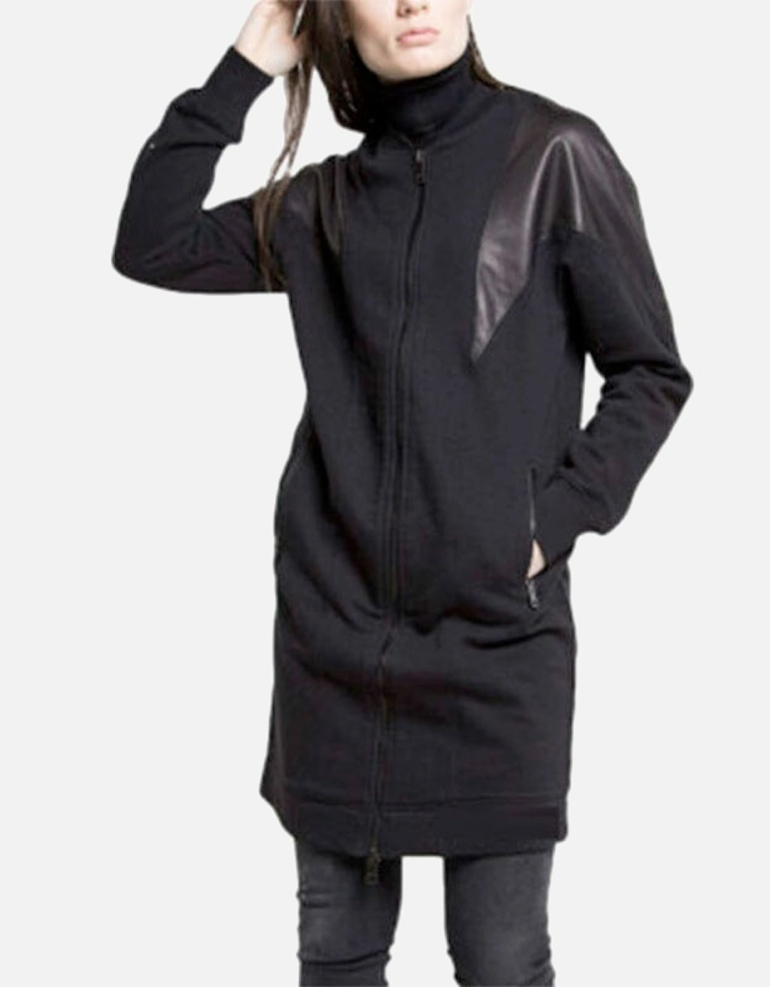 G Consuelo Womens Jacket Long Cardigan Shrug Size XS S Black Slim Zipped, 6 of 5
