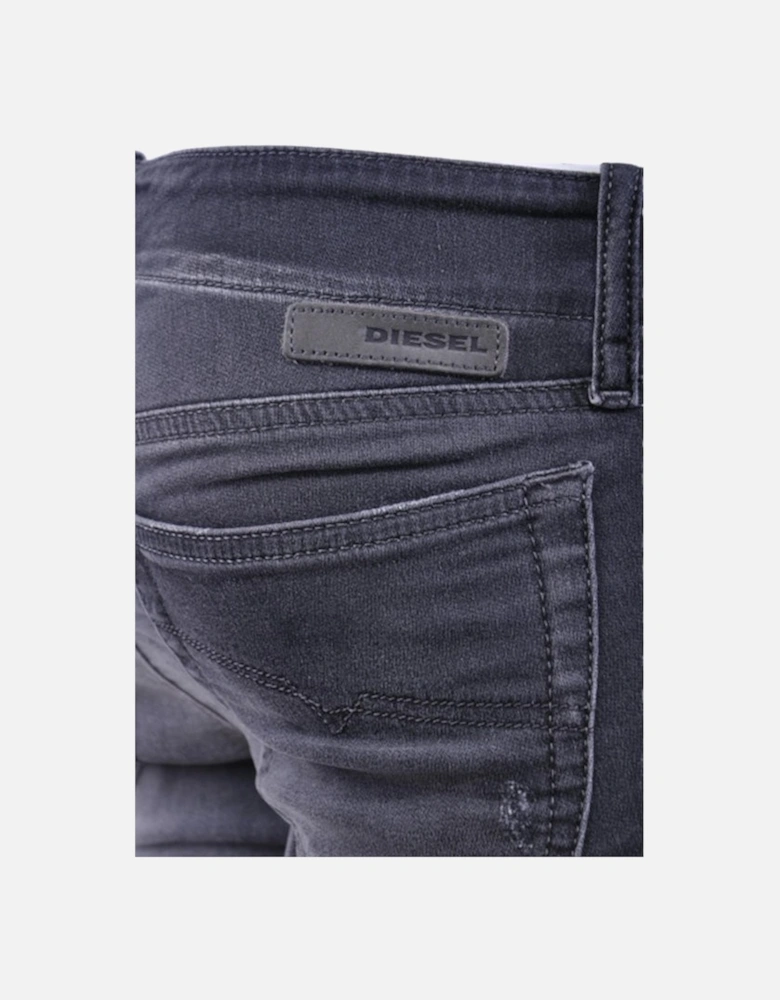 GRUPEE NE 0856S Womens Denim Sweat Jogg Jeans Distressed Slim Fit Skinny