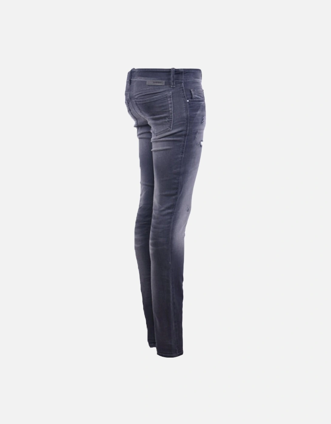 GRUPEE NE 0856S Womens Denim Sweat Jogg Jeans Distressed Slim Fit Skinny