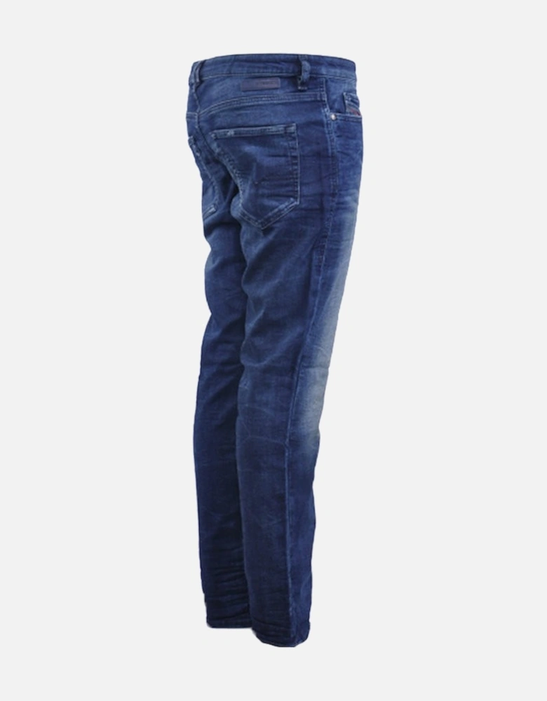 RIZZO NE 0601L Womens Jeans Regular Fit Sweat Jogg Denim Blue Trousers