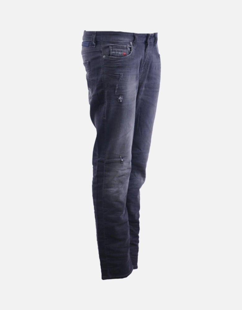 RIZZO NE 0856S Womens Denim Jeans Distressed Regular Fit Jogg Sweat Pants