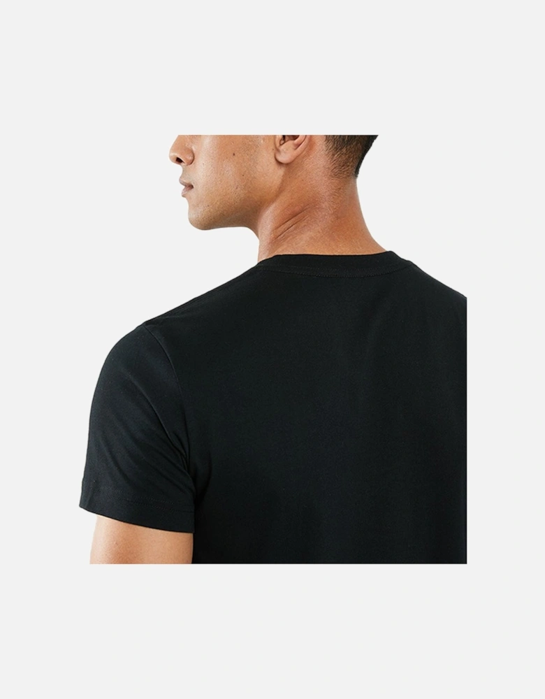 T DIEGO B6 Mens T-Shirt Crew Neck Short Sleeve Casual Cotton Black Tee