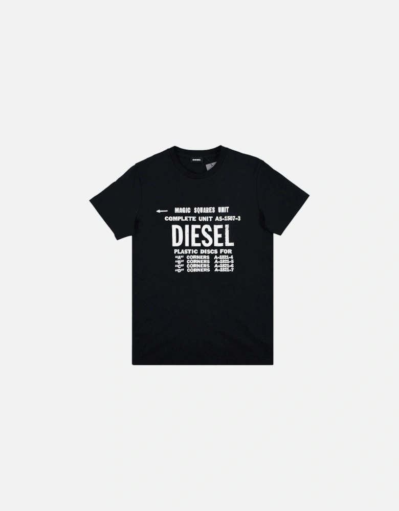 T DIEGO B6 Mens T-Shirt Crew Neck Short Sleeve Casual Cotton Black Tee