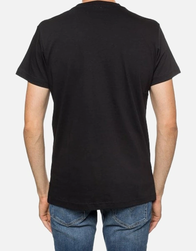 T DIEGO BX2 Mens T-Shirt Crew Neck Short Sleeve Casual Black Cotton Tee