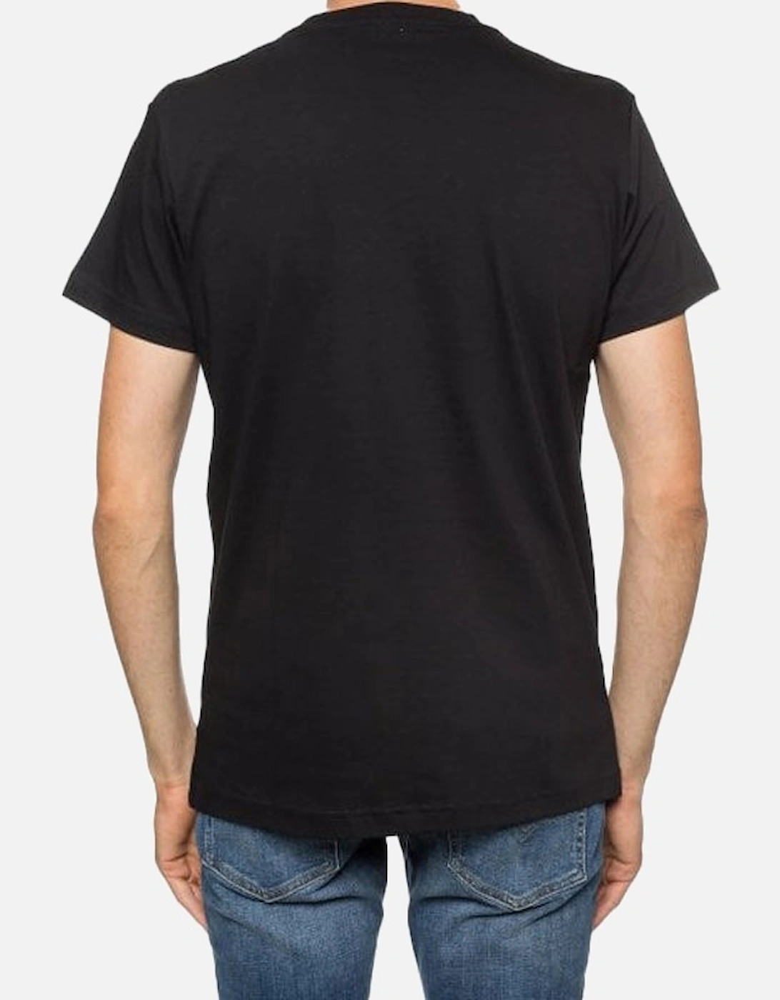 T DIEGO BX2 Mens T-Shirt Crew Neck Short Sleeve Casual Black Cotton Tee