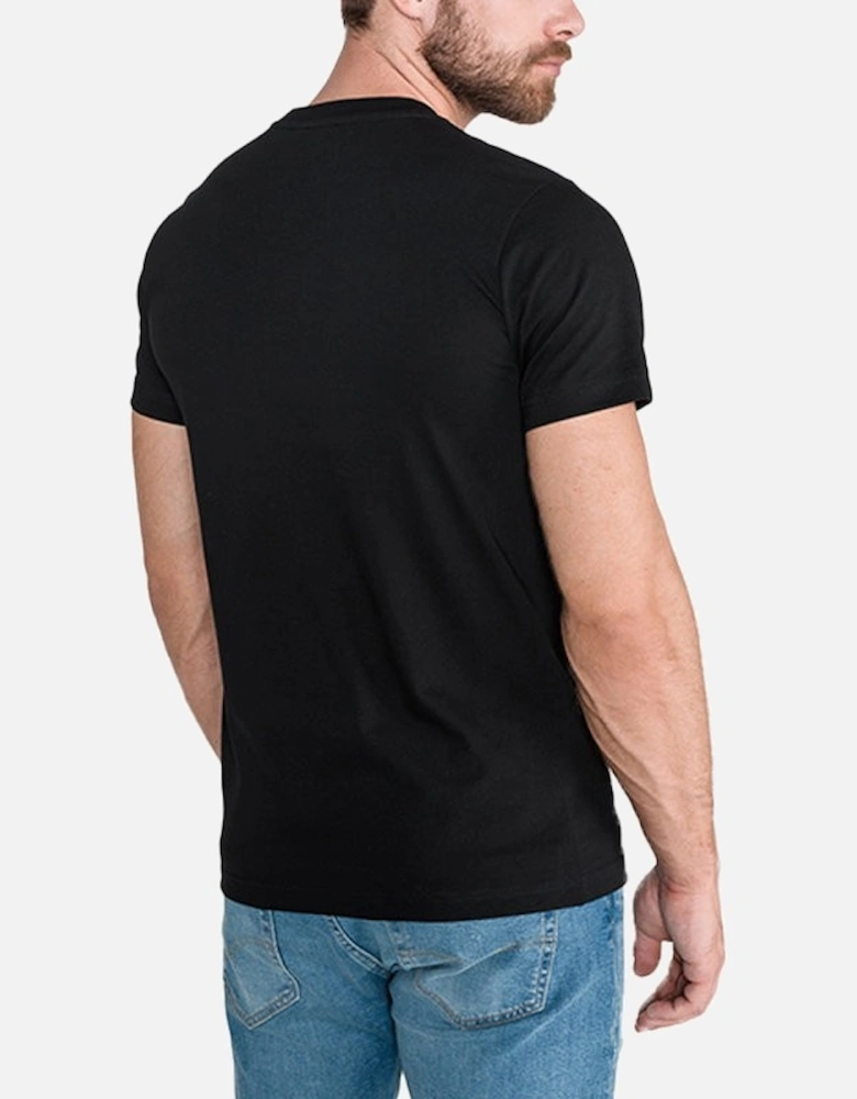 T DIEGO BX2 Mens T-Shirt Crew Neck Short Sleeve Casual Black Cotton Tee