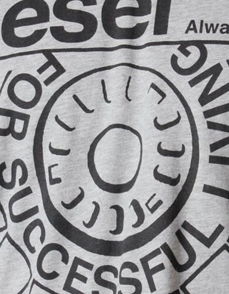 T BALLOCK R 0R91B Mens T-Shirt Grey Short Sleeve Cotton Casual Crew Neck