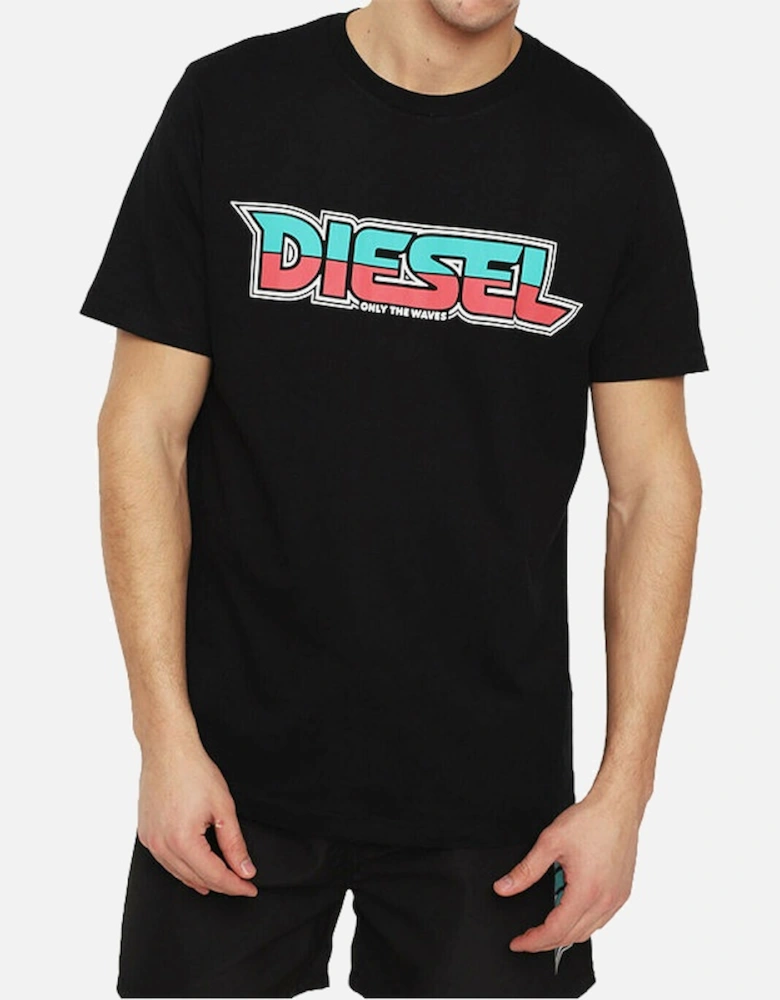BMOWT JUST B Mens T Shirt Crew Neck Short Sleeves Casual Summer Black Tee