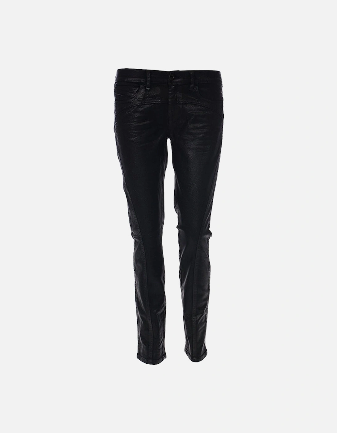 BLACK GOLD TYPE 163C BG3AD Womens Jeans Stretch Slim Fit Black Wax Pants, 9 of 8
