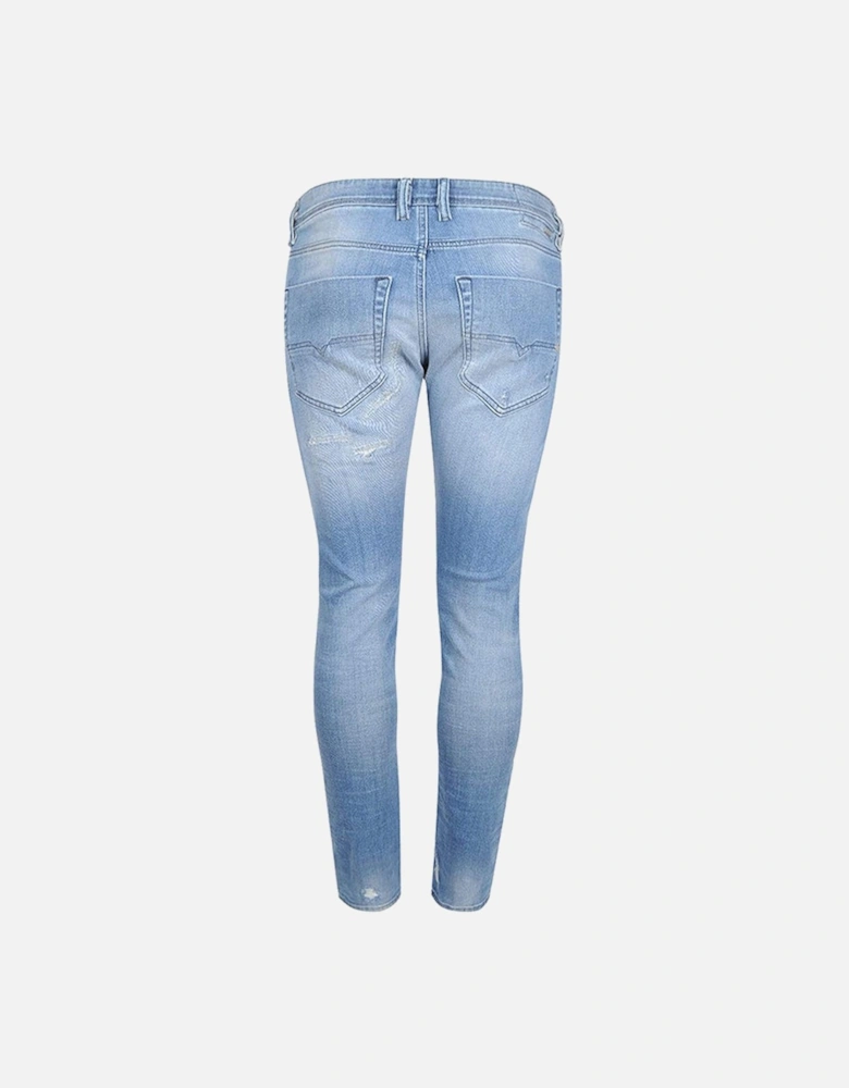 TEPPHAR Mens Denim Jeans 084GI Slim Fit Tapered Distressed Casual Pants