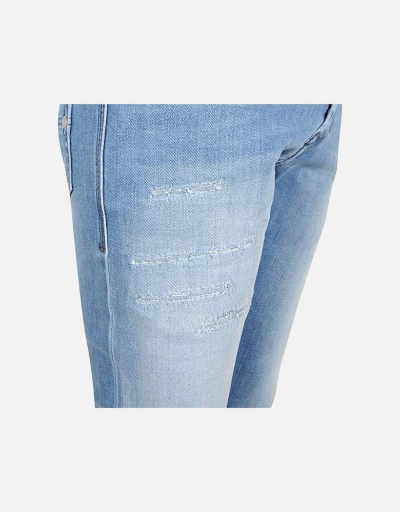 TEPPHAR Mens Denim Jeans 084GI Slim Fit Tapered Distressed Casual Pants