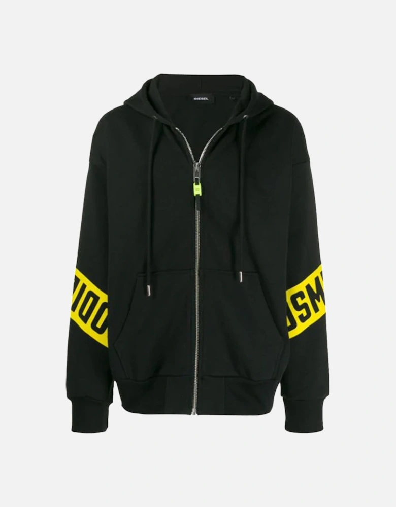S ALBY ZIP FELPA Men Hoodies Full Zip Casual Black Hooded Sweatshirt XS-M