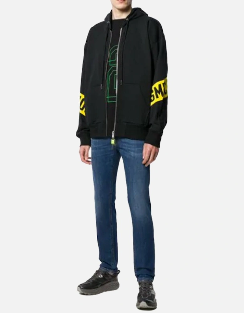 S ALBY ZIP FELPA Men Hoodies Full Zip Casual Black Hooded Sweatshirt XS-M