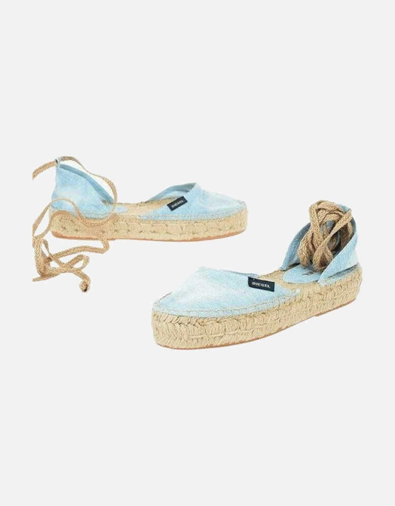 Espadrillas Rags Womens Sandals Denim Lace Up Casual Summer Slip On Shoes