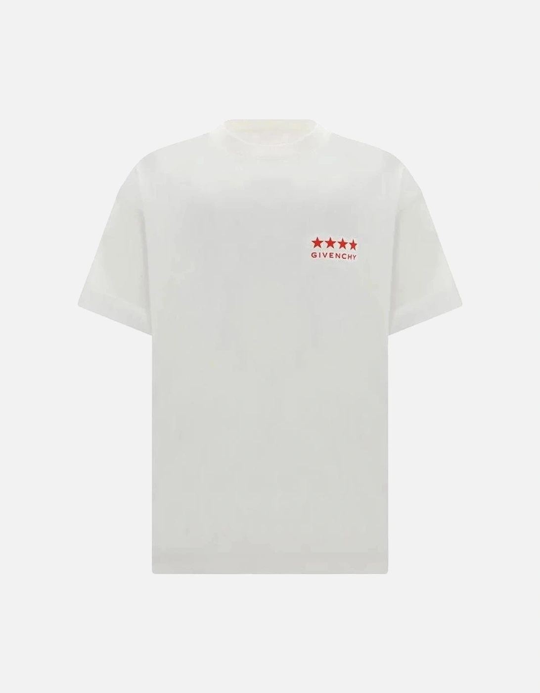 4-Star Printed Logo T-Shirt in White, 6 of 5