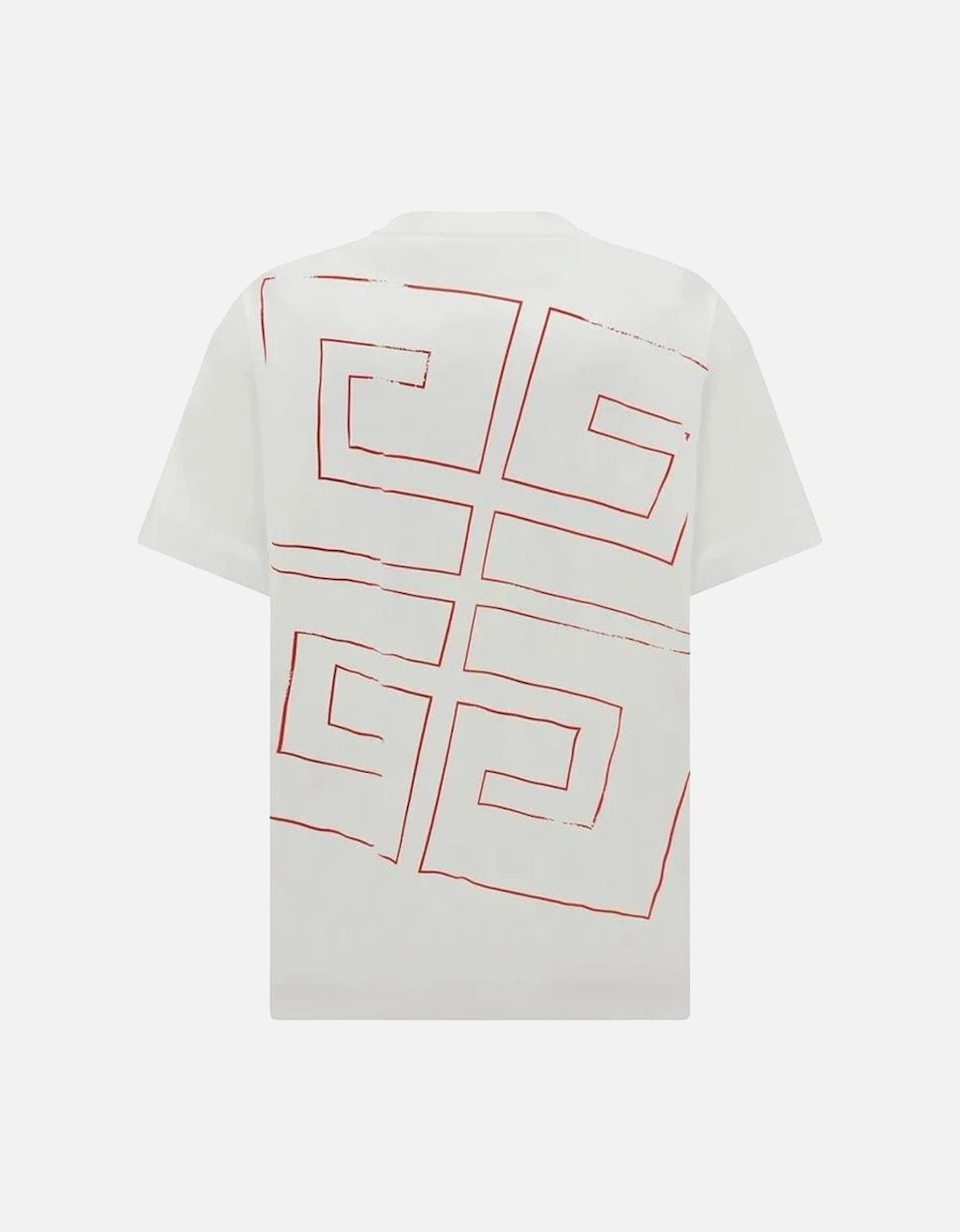 4-Star Printed Logo T-Shirt in White