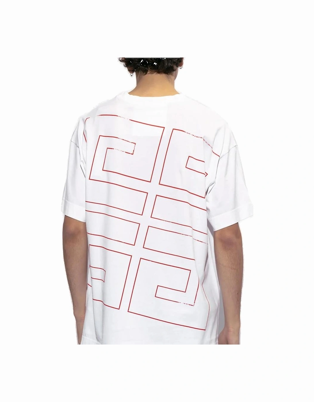 4-Star Printed Logo T-Shirt in White
