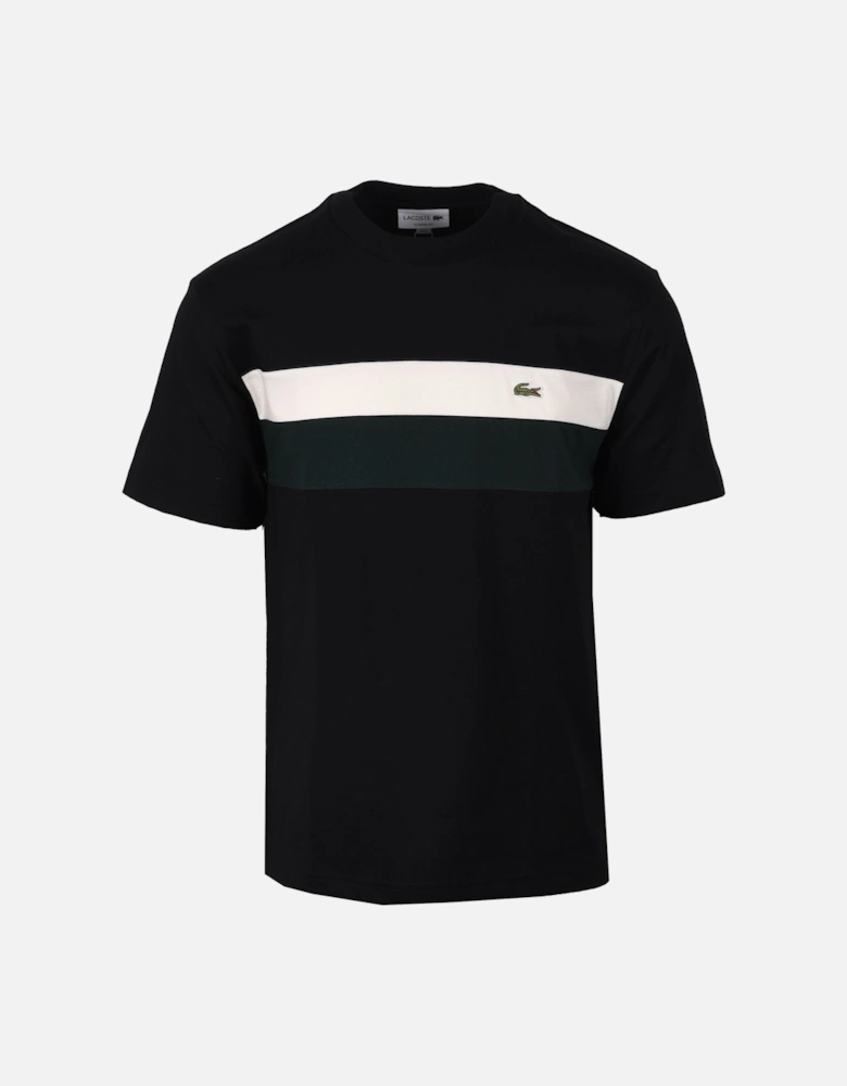 Colour Block T-Shirt Black/Cream/Green